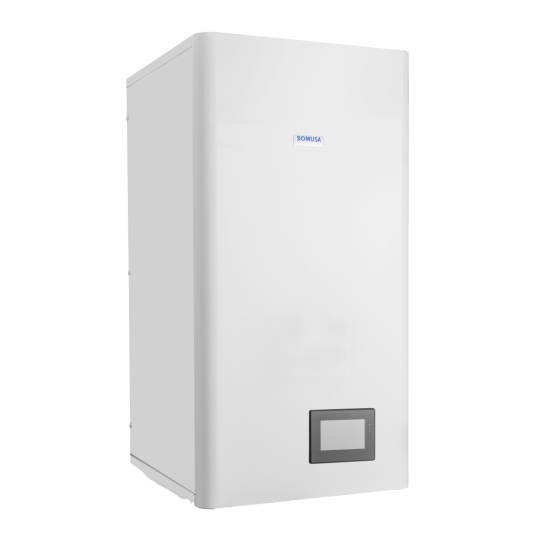 6 kW-os magas hőmérsékletű 1 fázisú Levegő-Víz hőszivattyús rendszer fűtésre, és használati melegvíz ellátásra, igény esetén hűtésre is Acqua ME 110 helytakarékos tartállyal, szereld magad készülék csomag 