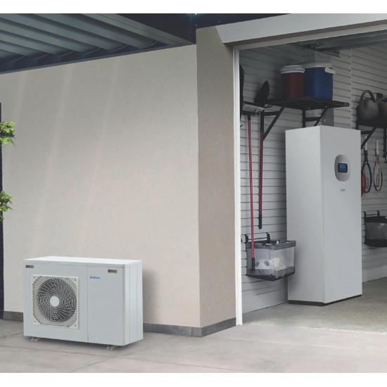 Domusa Dual Clima RT 19 kW-os 3 fázisú levegő-víz hőszivattyú (fűtő-hűtő, melegvíz előállítás)