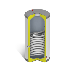 Domusa SANIT HE 150 saválló használati melegvíz tartály 1 hőcserélővel  