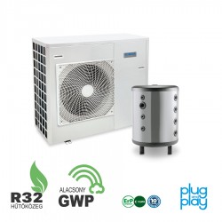 12 kW-os Levegő-Víz hőszivattyús rendszer fűtésre, hűtésre, komplett beüzemeléssel 100%-os pályázati kiírásra 