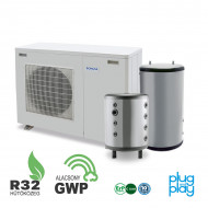 6 kW-os Levegő-Víz hőszivattyús rendszer fűtésre, és vagy hűtésre, használati melegvíz ellátásra komplett beüzemeléssel