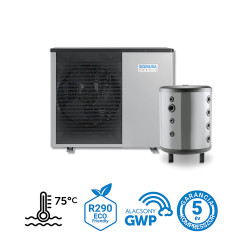 12 kW-os magas hőmérsékletű Levegő-Víz hőszivattyús rendszer fűtésre, hűtésre, komplett beüzemeléssel   