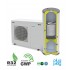 6 kW-os Levegő-Víz hőszivattyús rendszer fűtésre, hűtésre, használati melegvíz ellátásra kisebb épületekbe, helytakarékos kompakt tartállyal komplett beüzemeléssel 